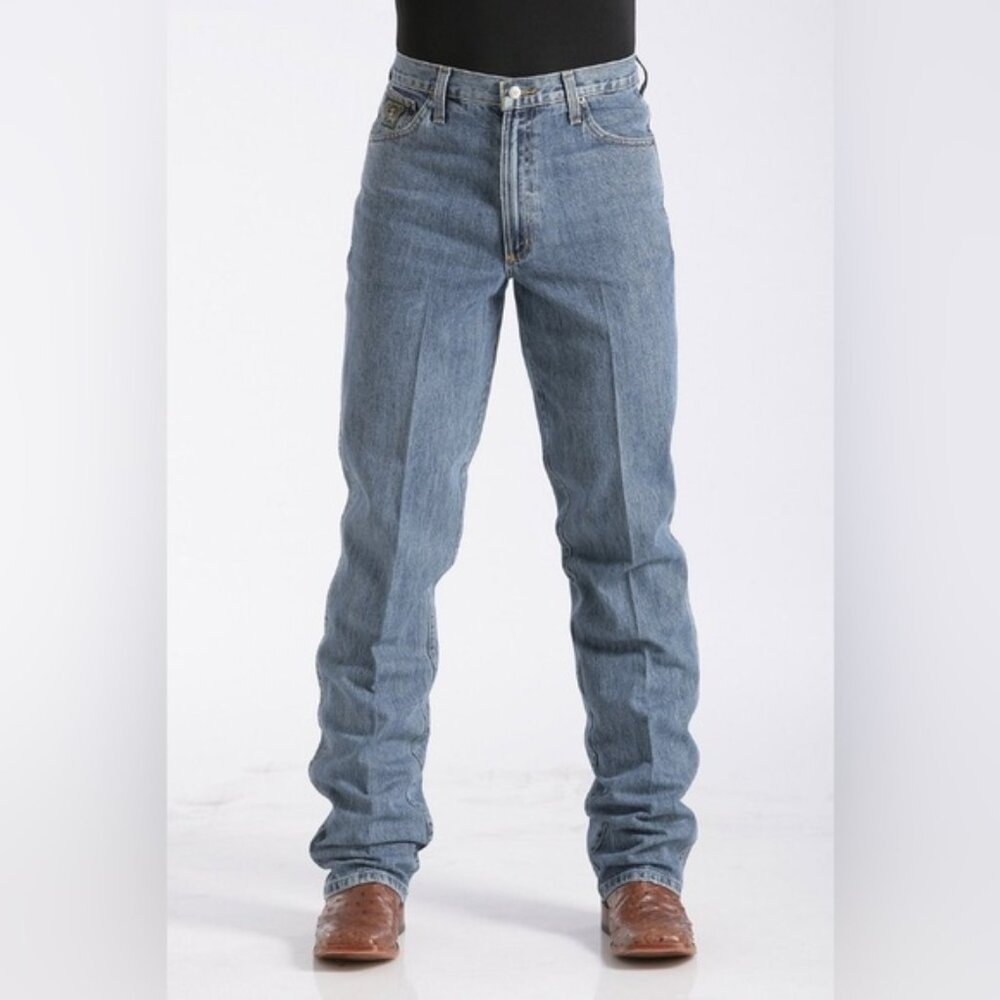 Cinch Green Label Men's Jeans Relaxed Fit Med Stone Denim Western Size 30 x 36